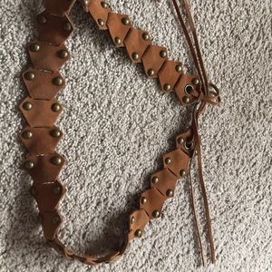 Brown studded belt